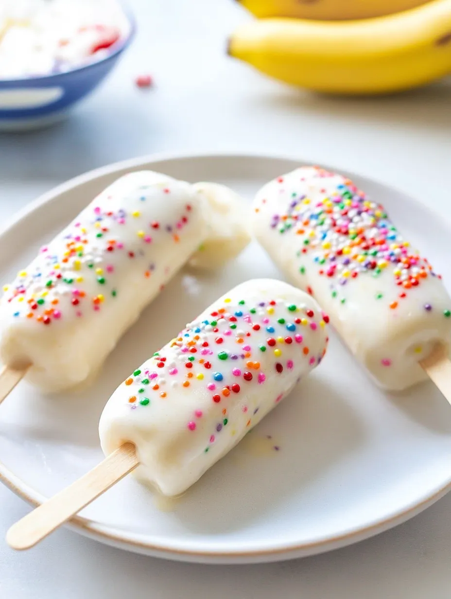 Frozen Banana Yogurt Pops Recipe