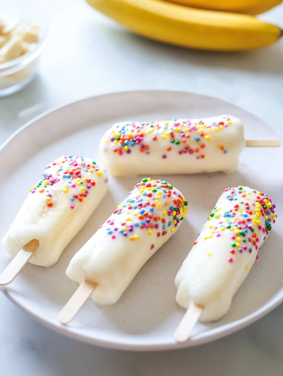Easy Frozen Banana Yogurt Pops