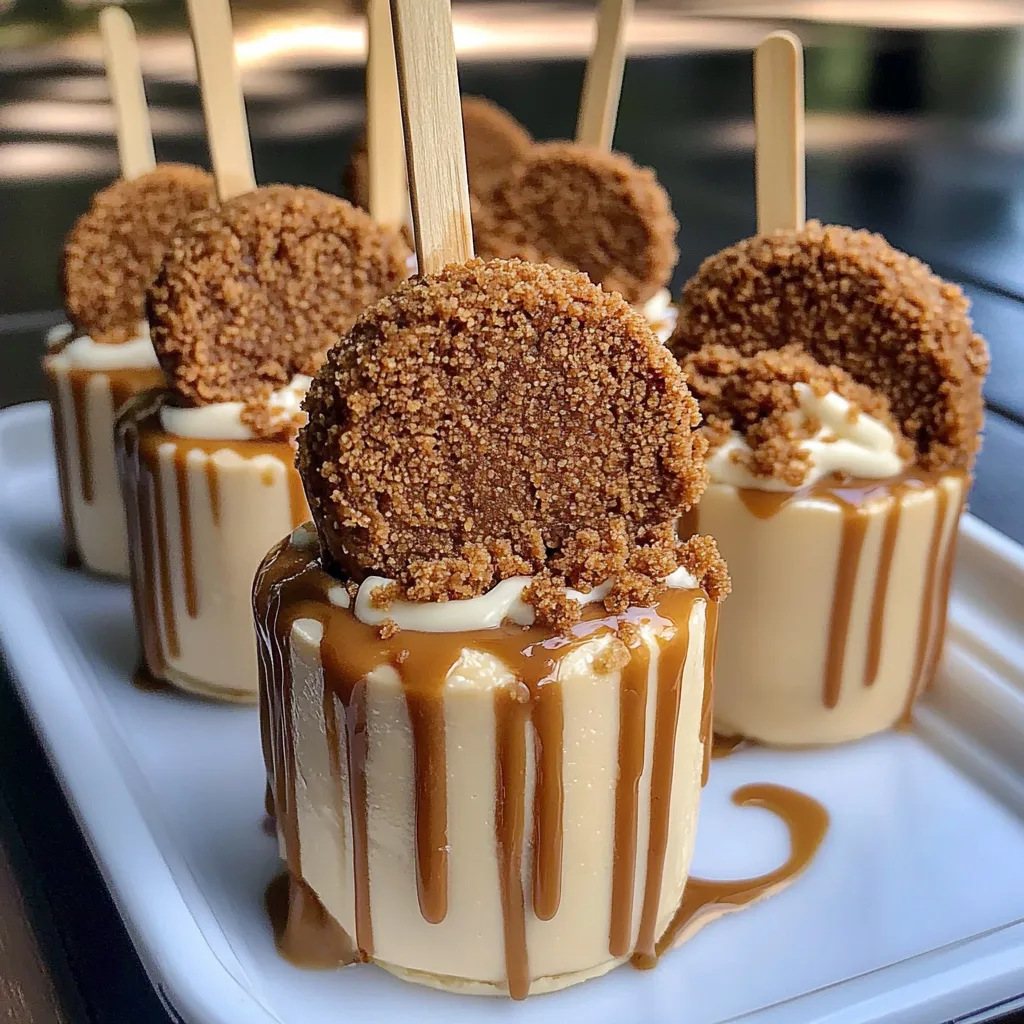 Biscoff Cookie Butter Cheesecake Pops Recipe