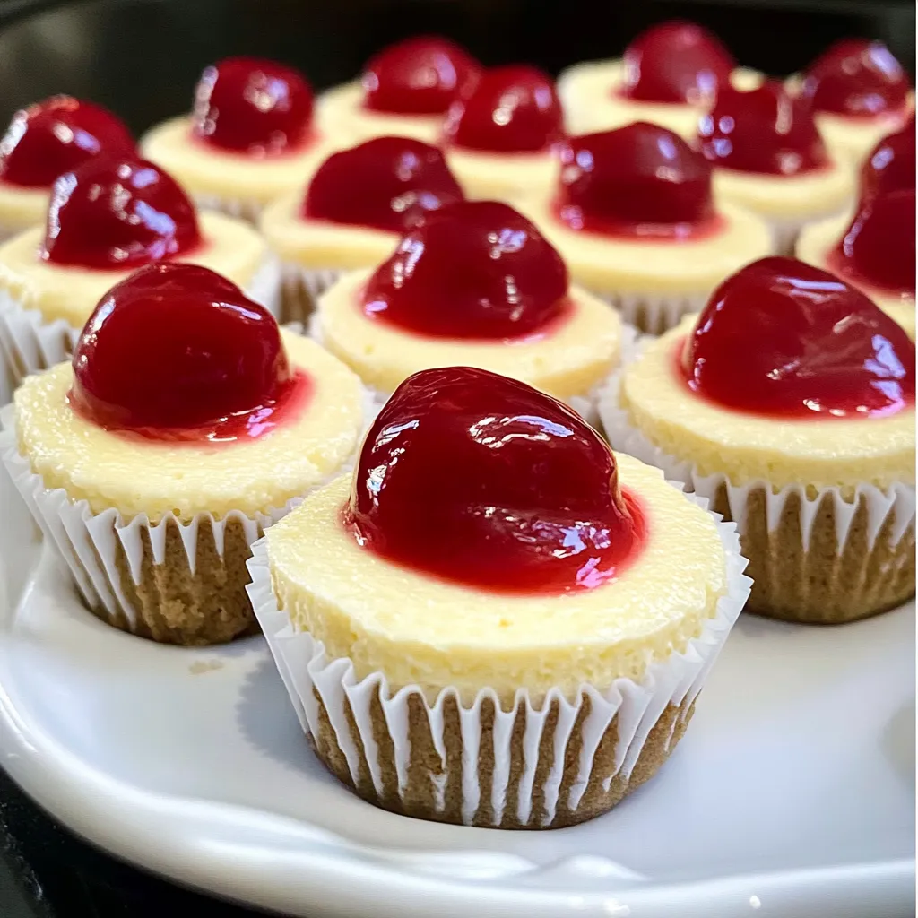 Super Easy Mini Cheesecakes with Vanilla Wafer Crust