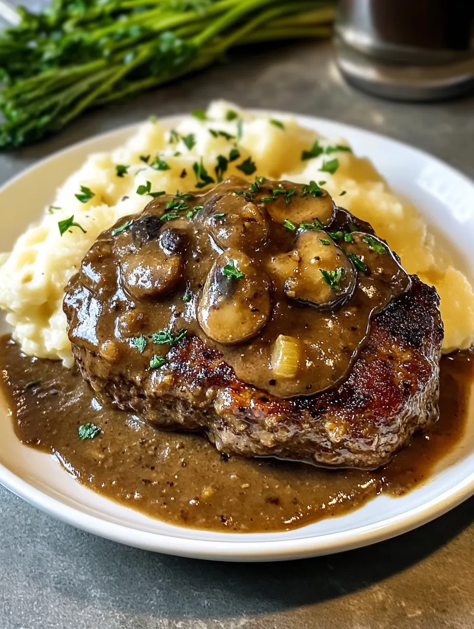 Bobby Flay’s Salisbury Steak Recipe with Mushroom Gravy Recipe