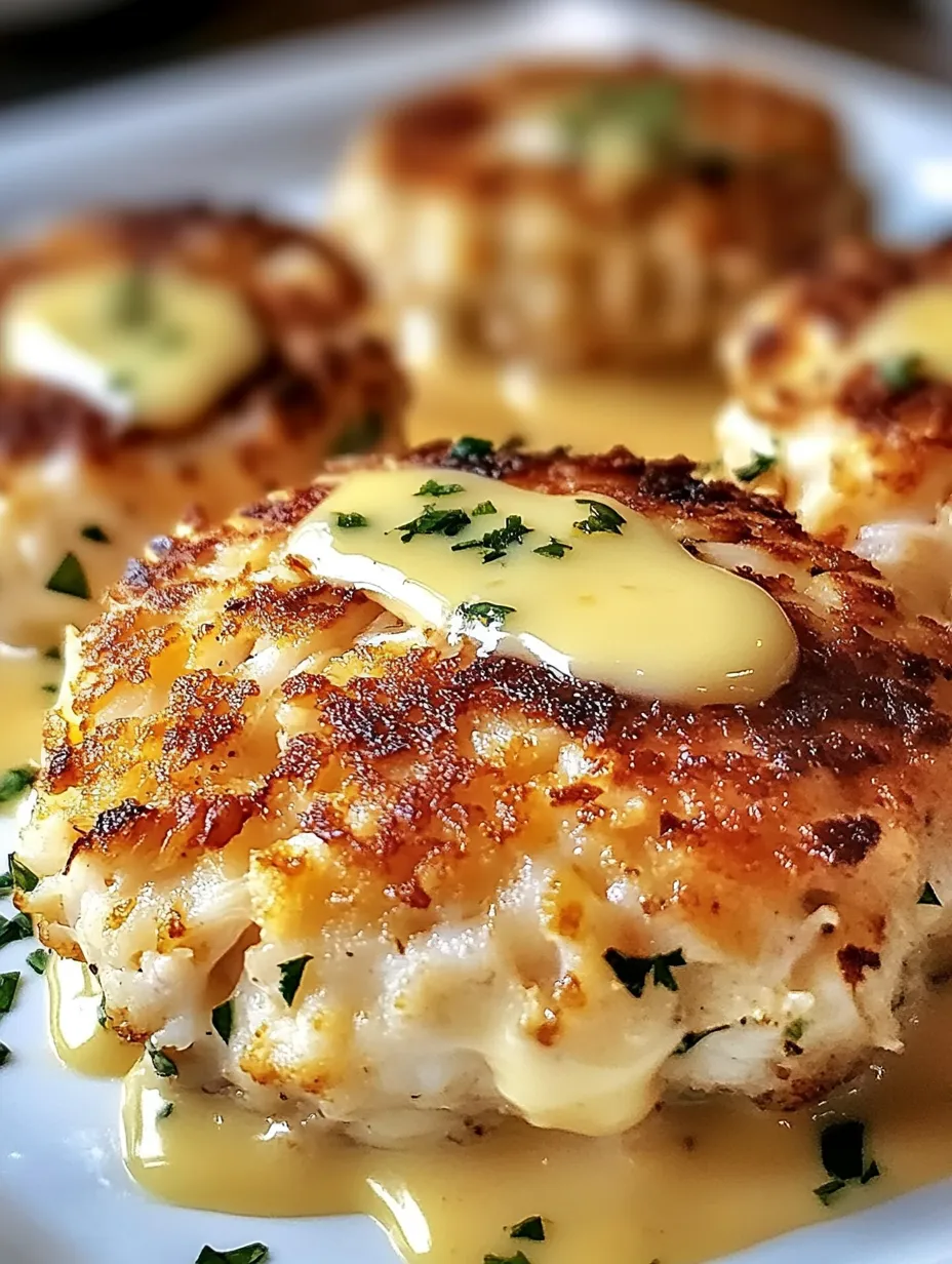 Cheddar Bay Crab Cakes with Lemon Butter Drizzle Recipe