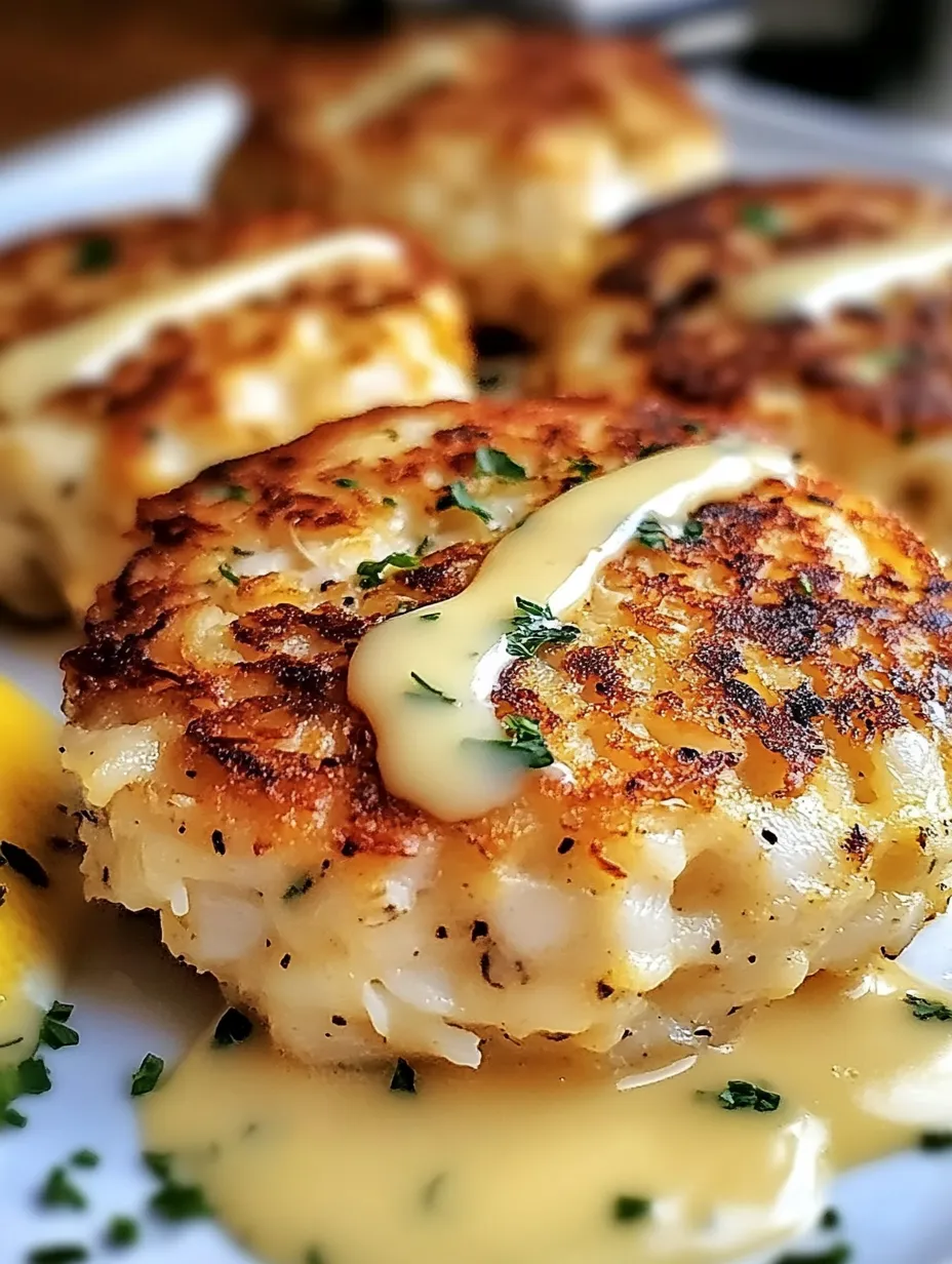 Cheddar Bay Crab Cakes with Lemon Butter Drizzle Homemade