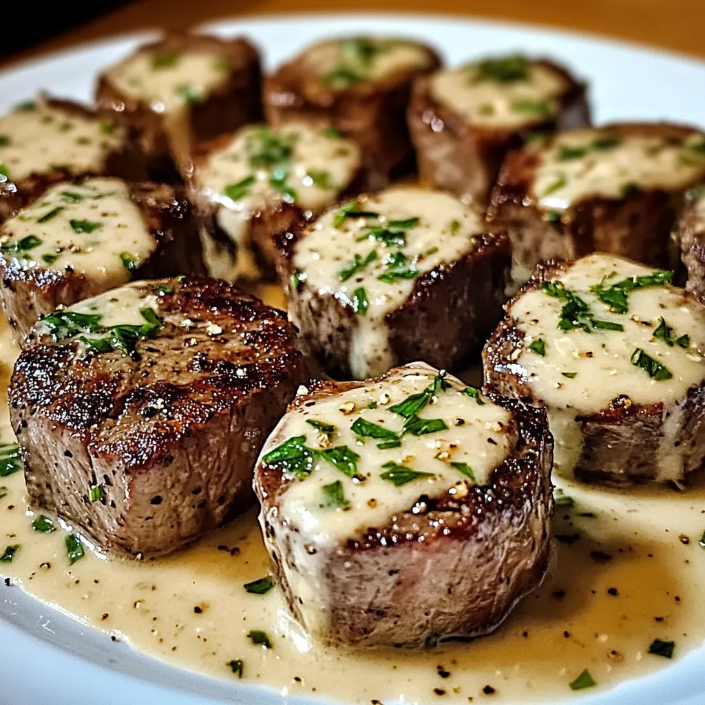 Garlic Butter Steak Bites with Parmesan Cream Sauce Recipe