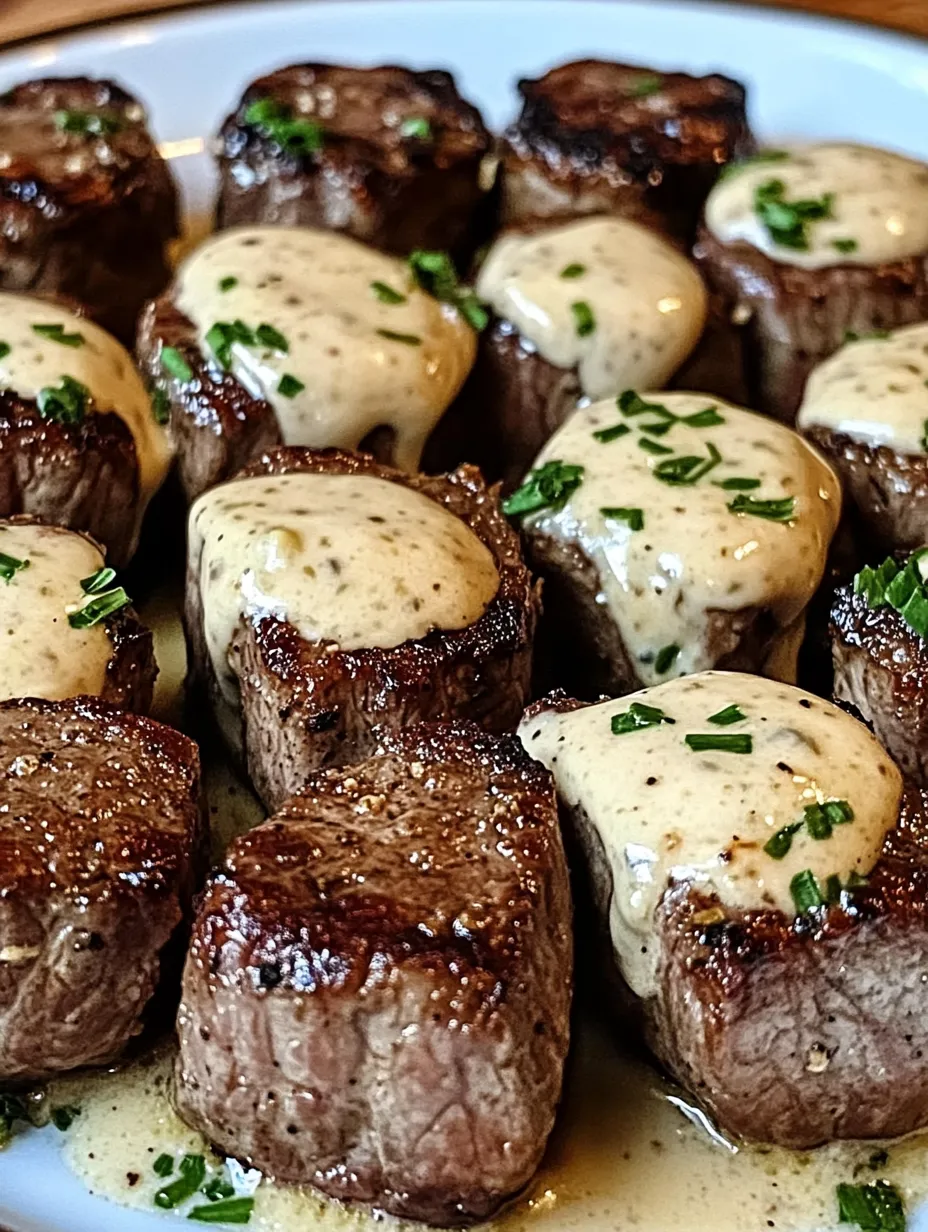 Garlic Butter Steak Bites with Parmesan Cream Sauce Homemade