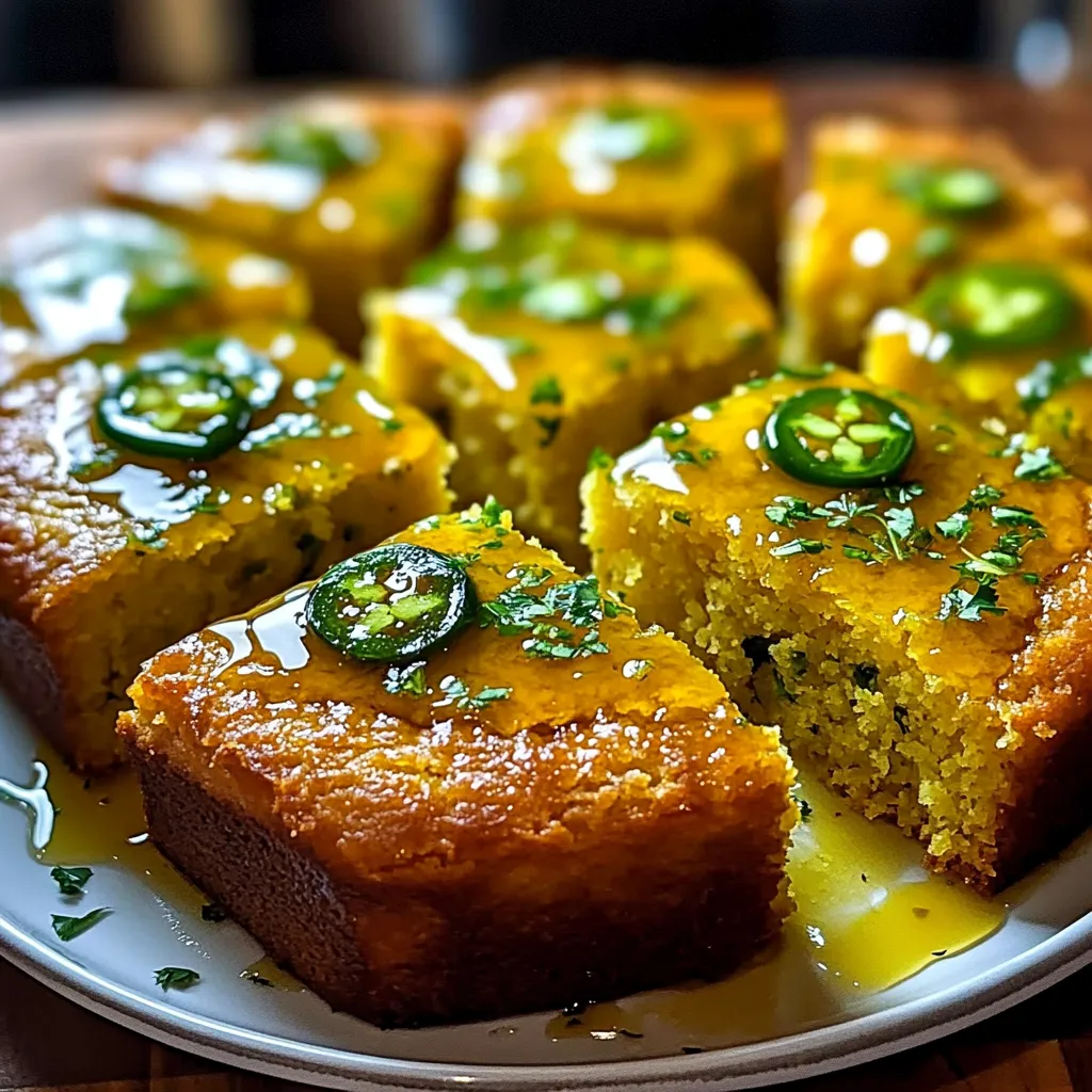 Jalapeño Cornbread with Lime Honey Glaze