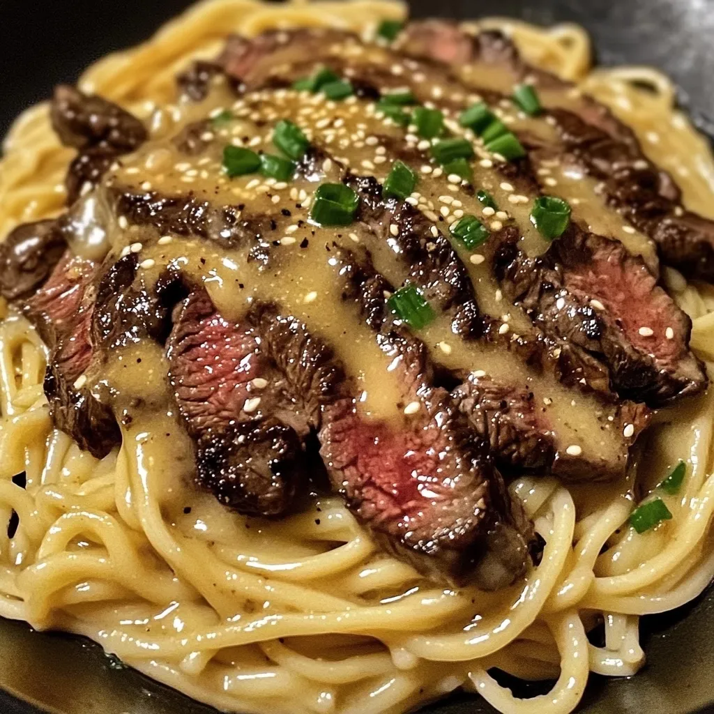 Garlic Butter Steak Lightning Noodles