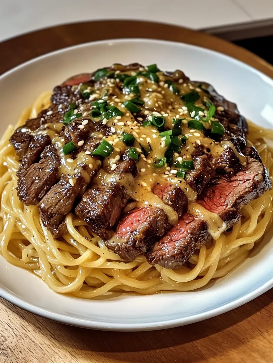 Garlic Butter Steak Lightning Noodles Homemade