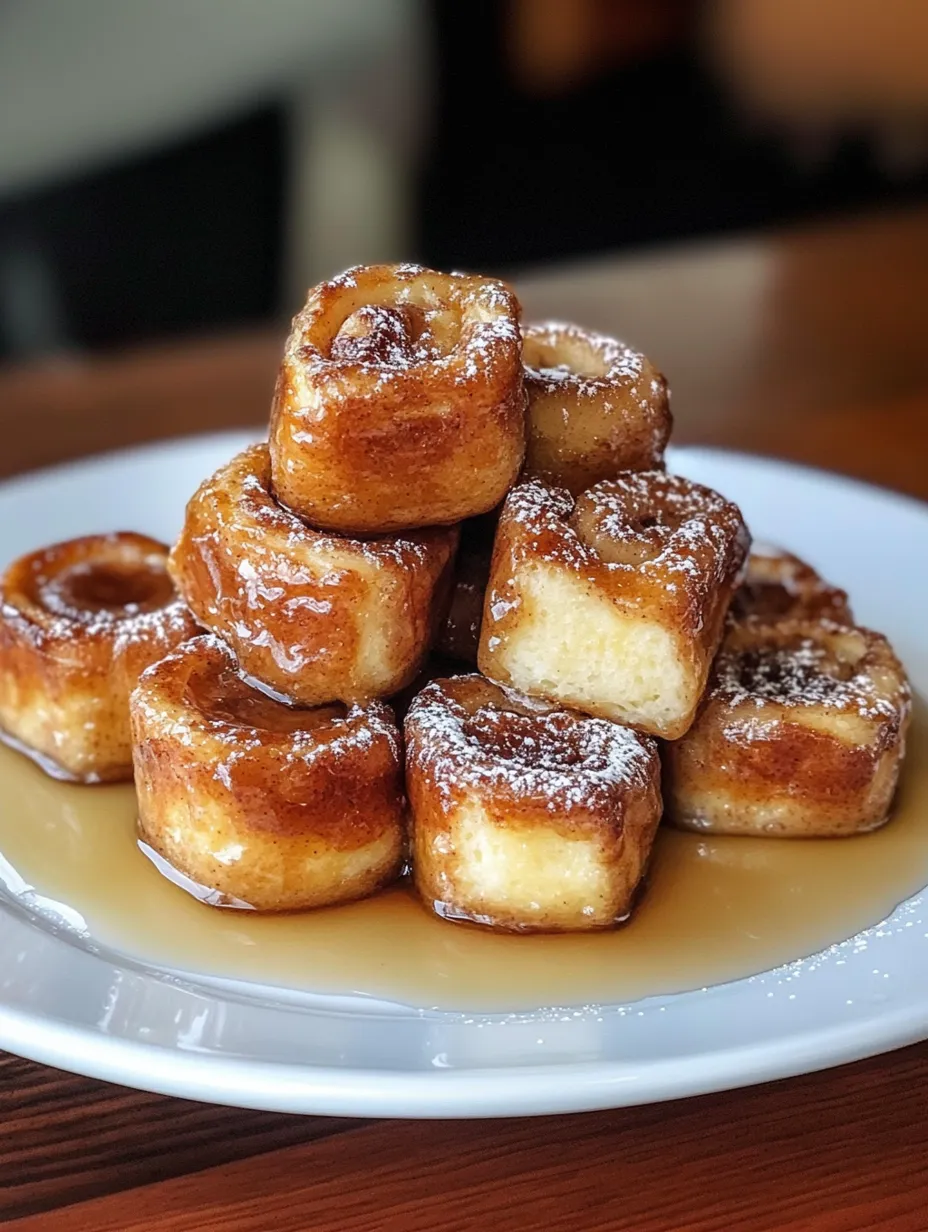 Cinnamon Roll French Toast Bites Homemade