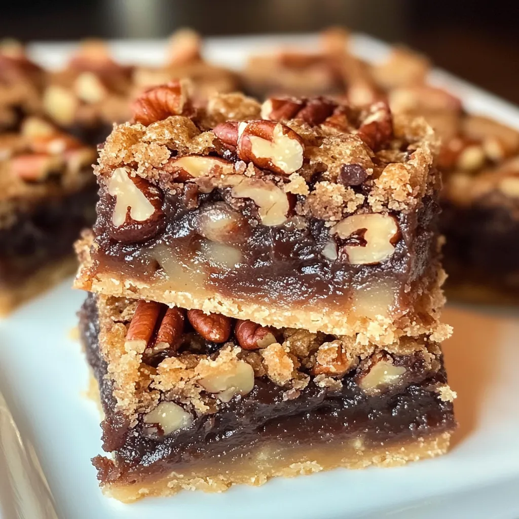 German Chocolate Pecan Pie Bars Recipe - Recipes by Clare