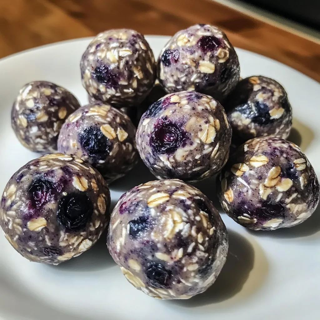 No-Bake Lemon Blueberry Protein Bites