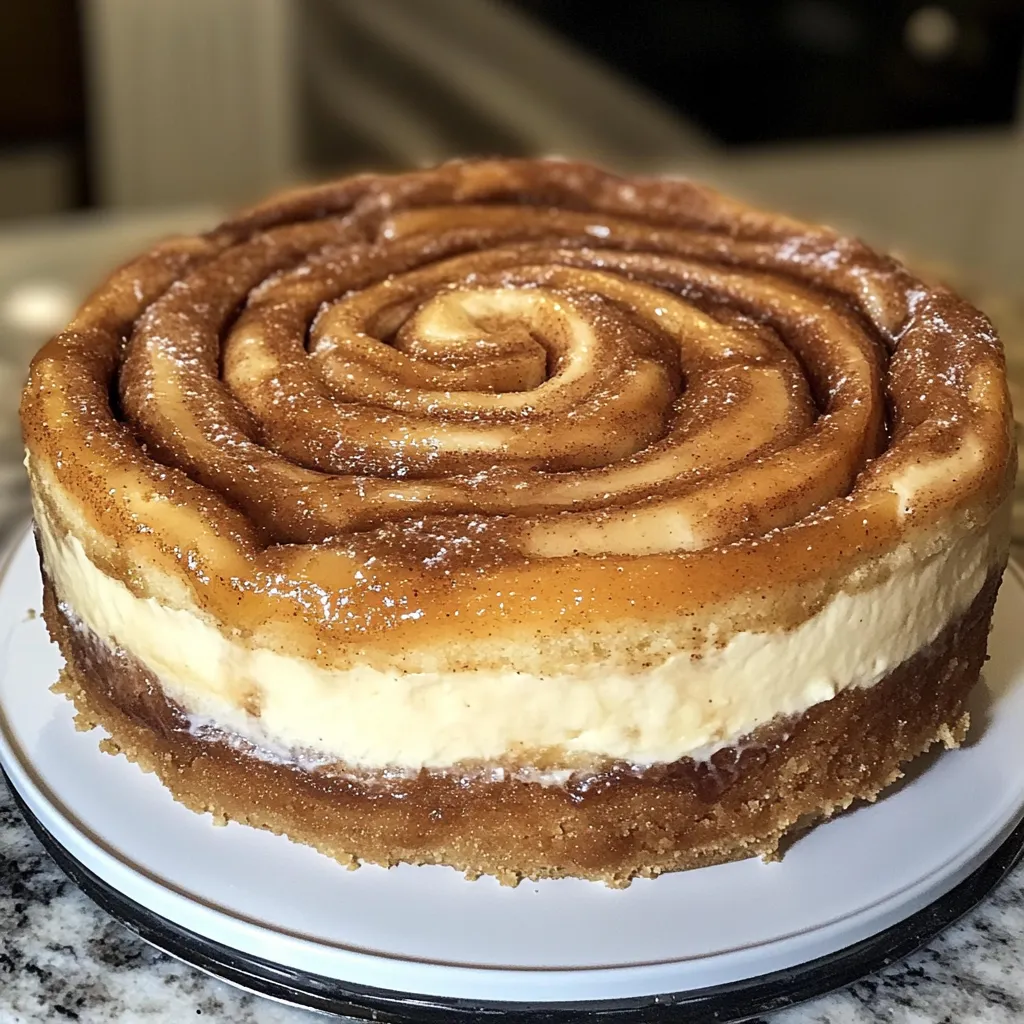 Cinnamon Roll Honeybun Cheesecake