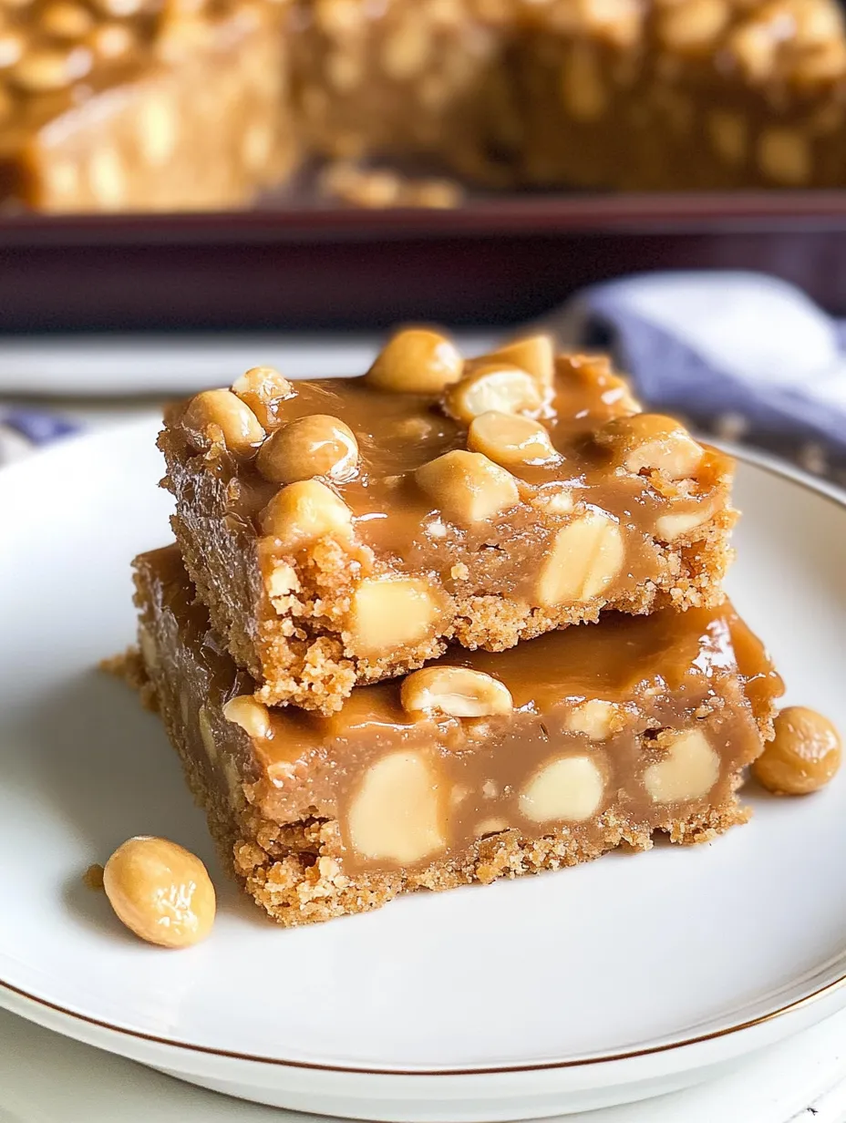 Gooey Butterscotch Nut Bars Homemade