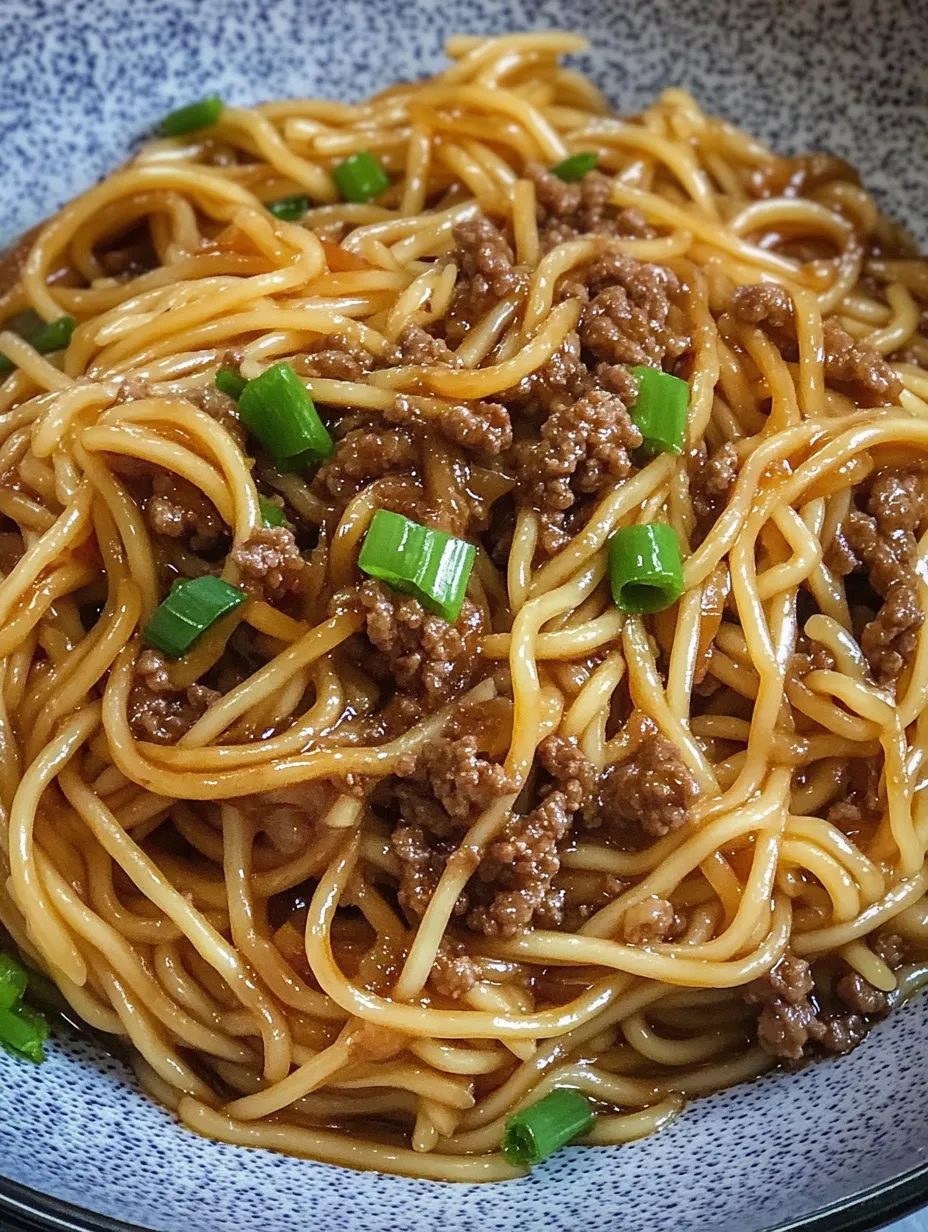 Asian Ground Beef Noodles