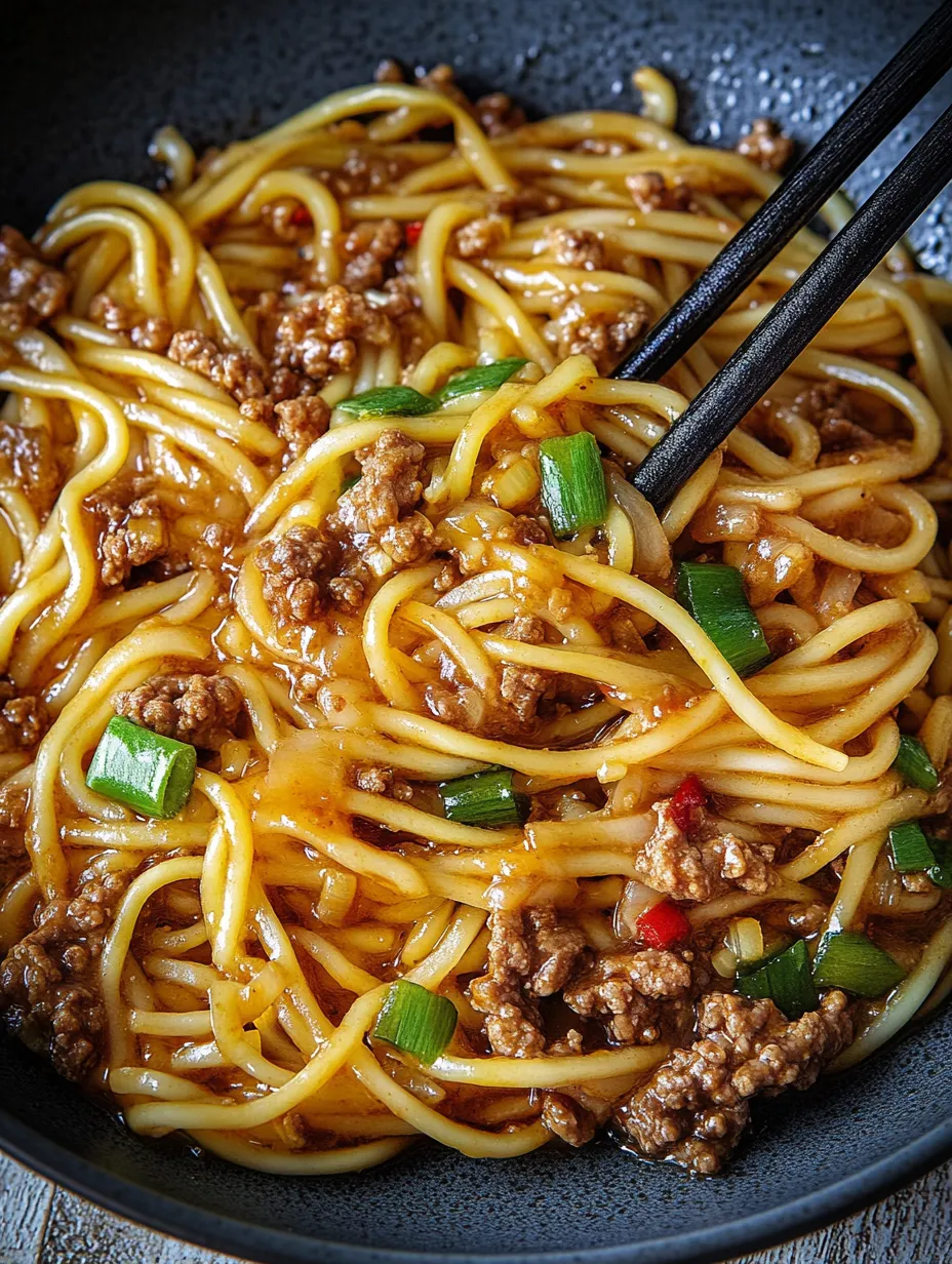 Asian Ground Beef Noodles