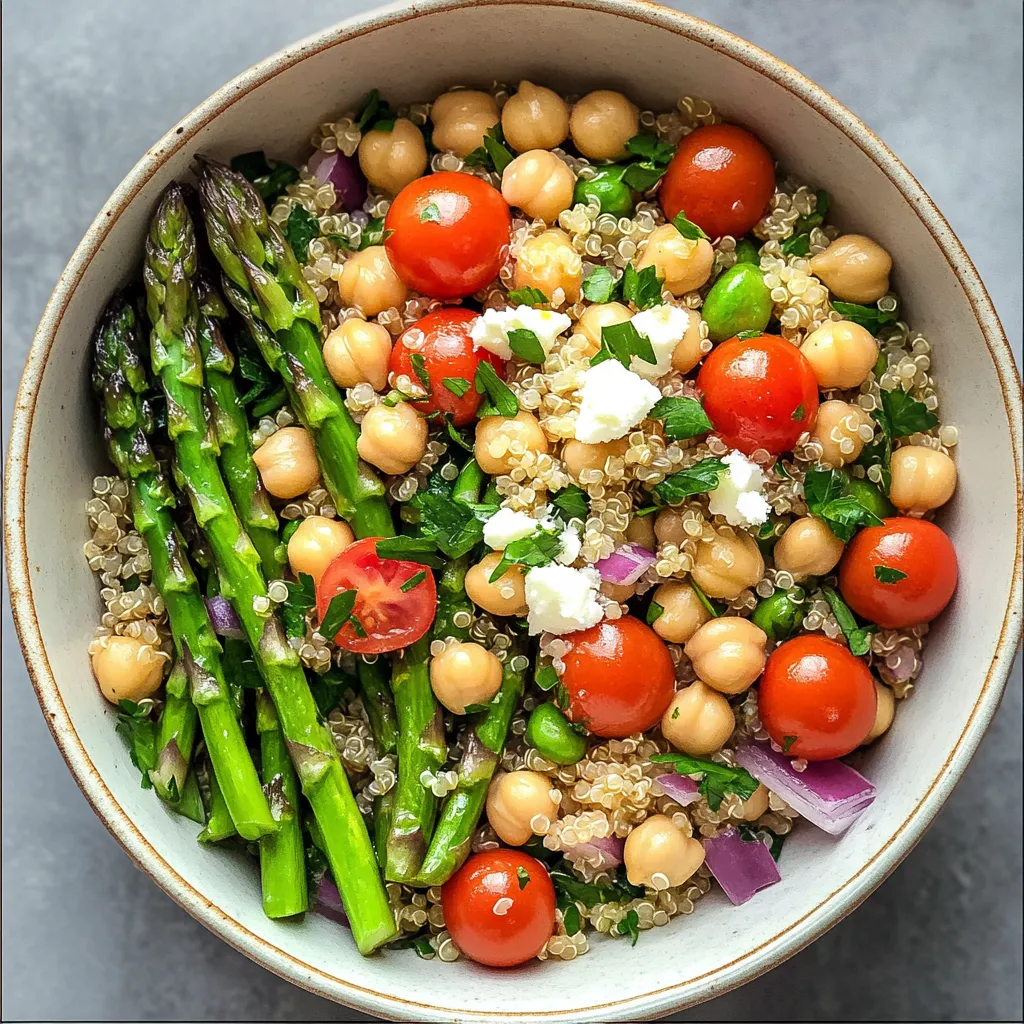 Asparagus Chickpea Quinoa Salad
