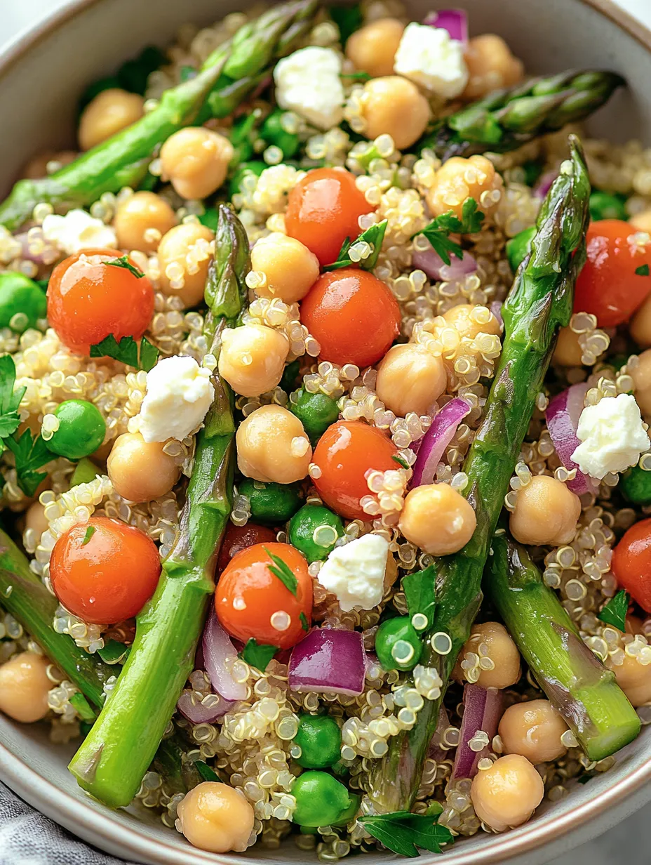 Asparagus Chickpea Quinoa Salad