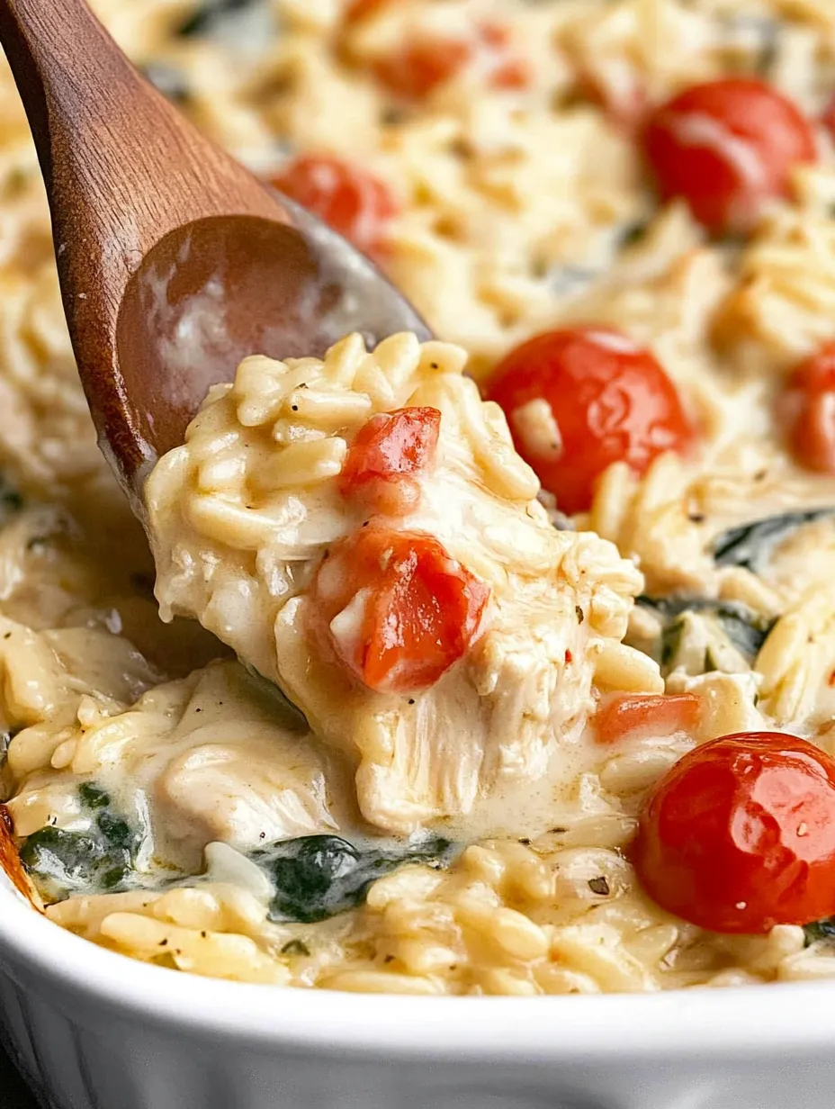 Orzo Tuscan Chicken Bake