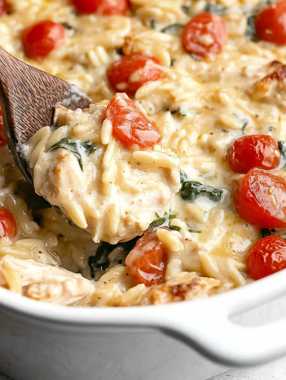 Orzo Tuscan Chicken Bake