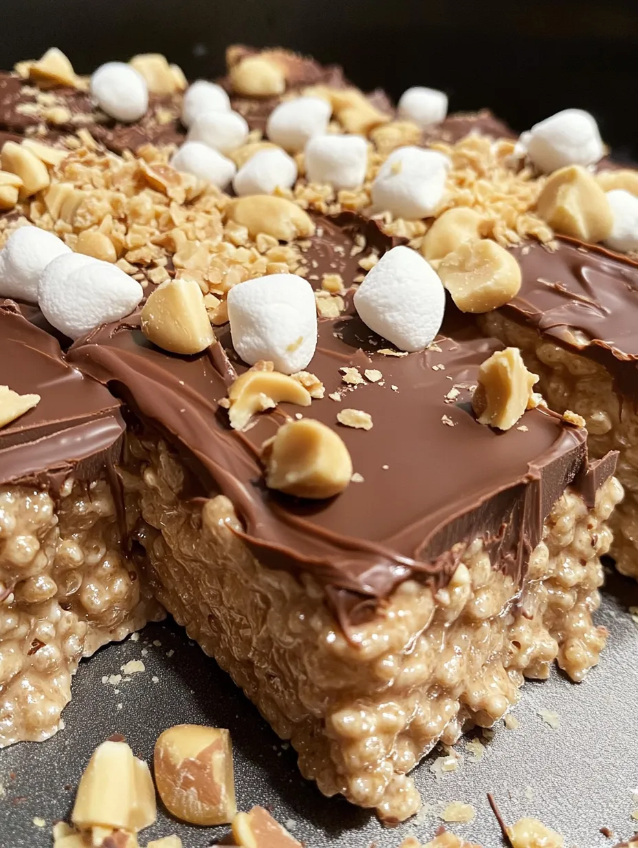 Chocolate Peanut Butter Rice Krispie Squares