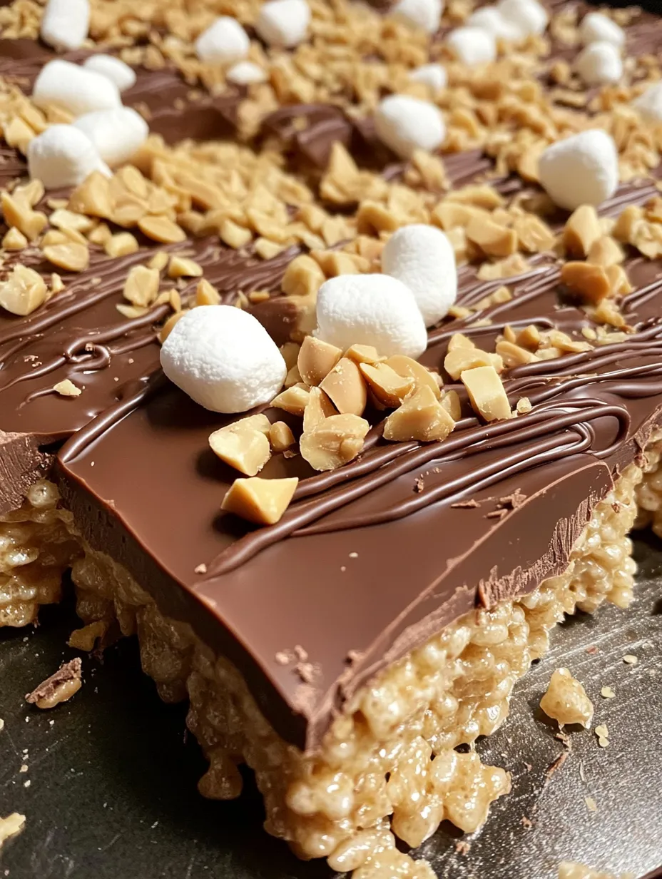 Chocolate Peanut Butter Rice Krispie Squares