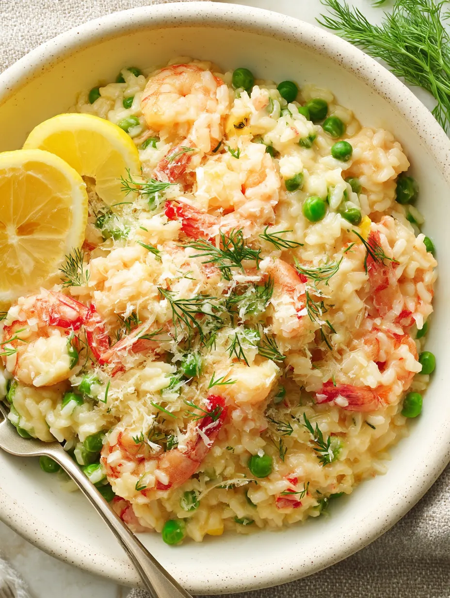 Shrimp Risotto with Peas