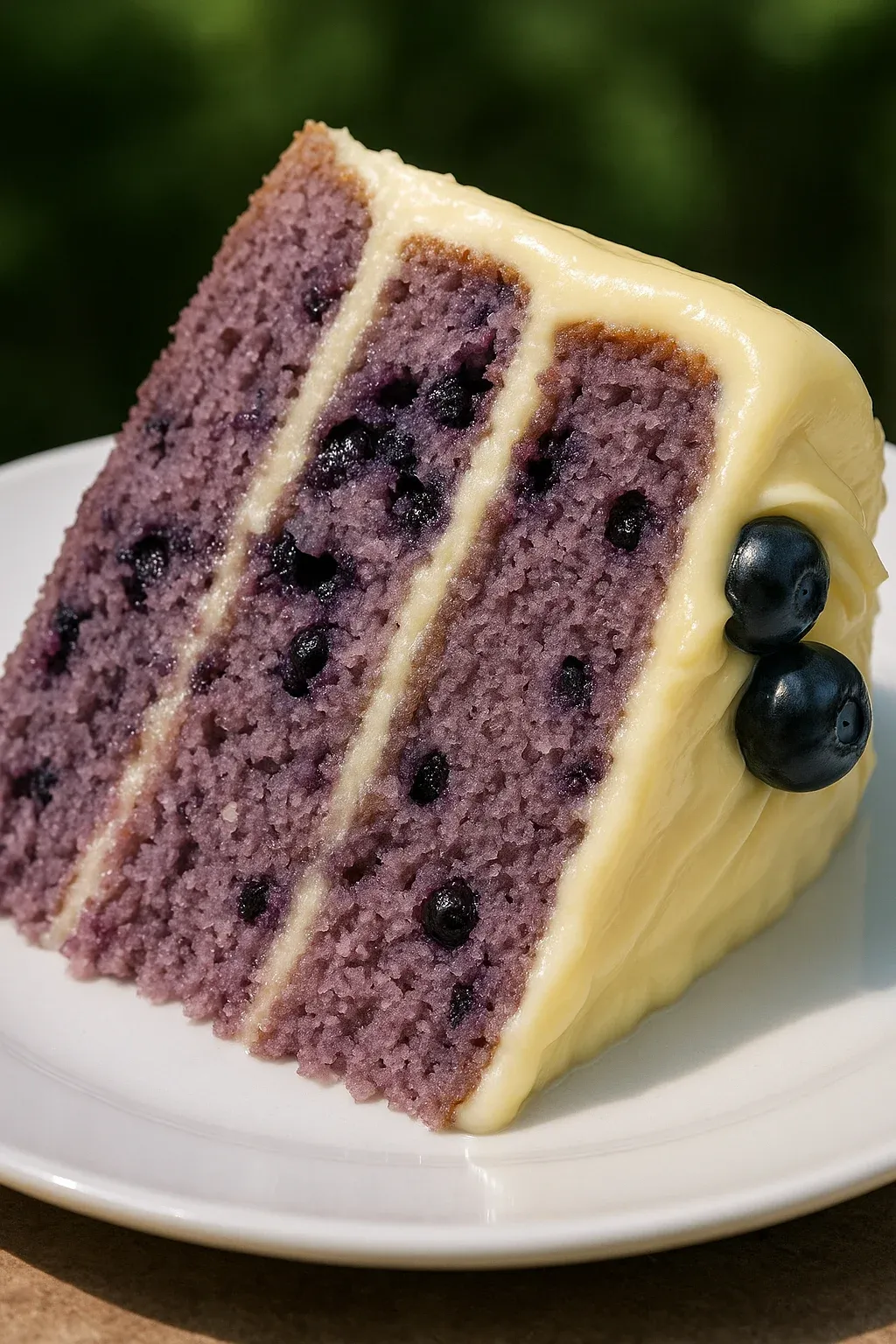 Blueberry Cake with Lemon Cream Cheese Frosting