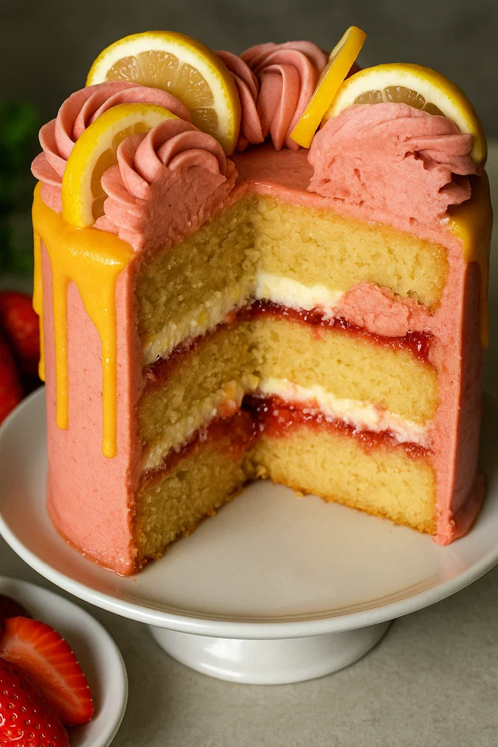 Strawberry Lemonade Cake