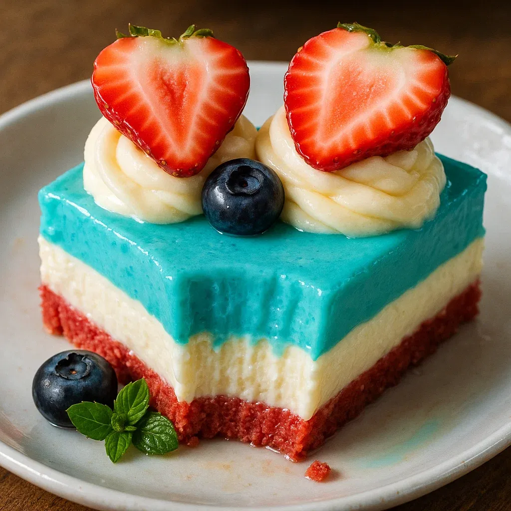 No Bake Patriotic Cheesecake