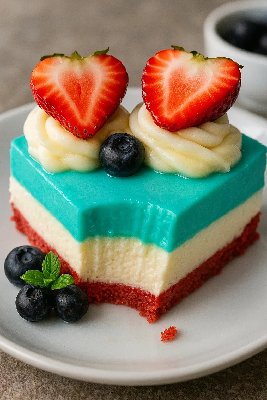 No Bake Patriotic Cheesecake