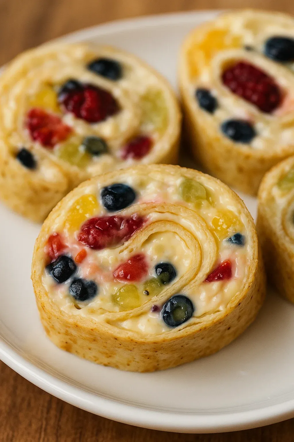 Cheesecake Fruit Salad Roll Ups
