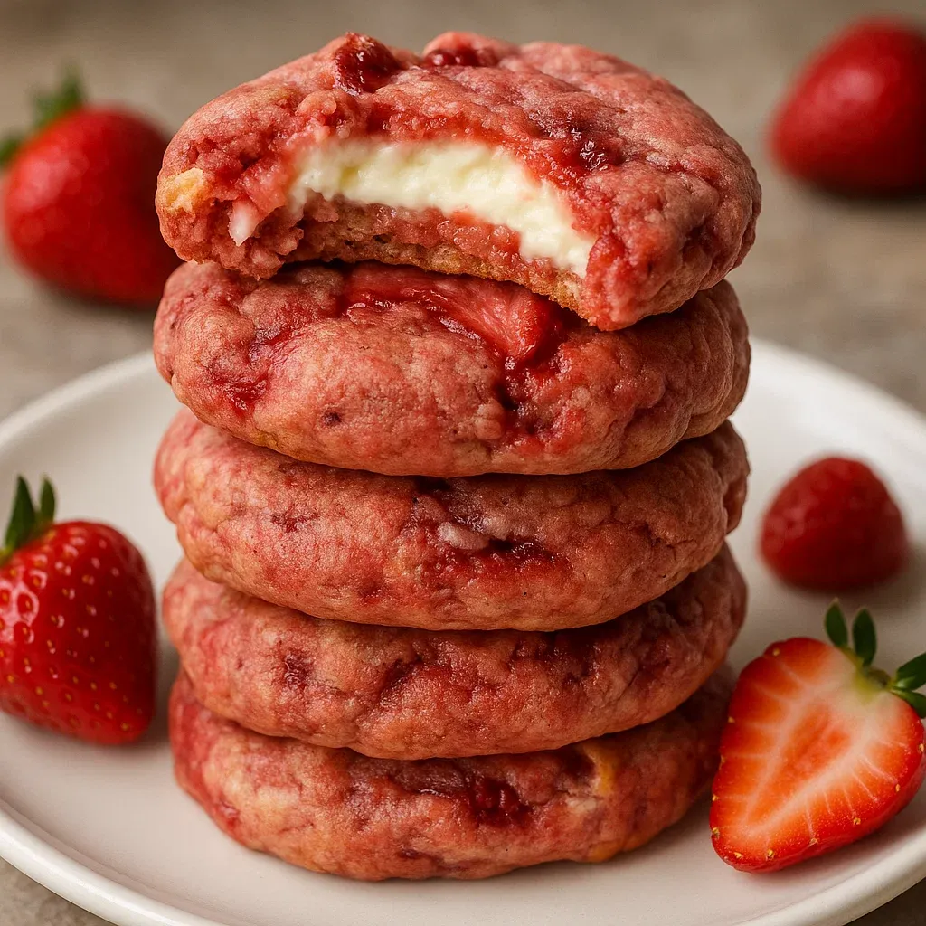 Strawberry Cheesecake Cookies