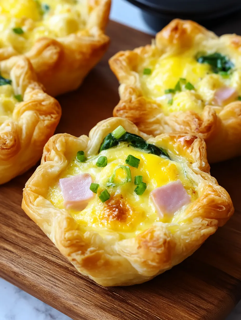 Savory Easter Puff Pastry Quiche Cups