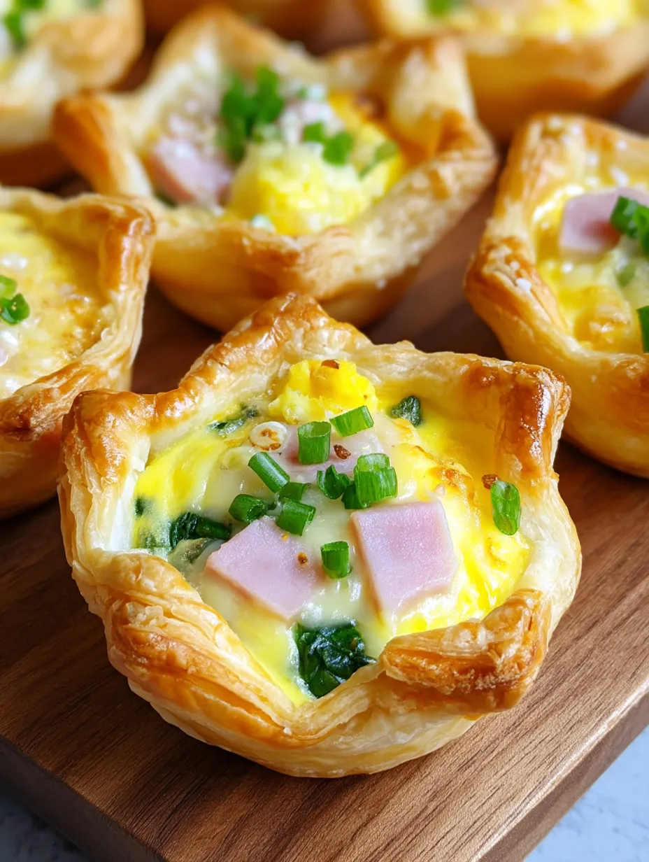 Savory Easter Puff Pastry Quiche Cups