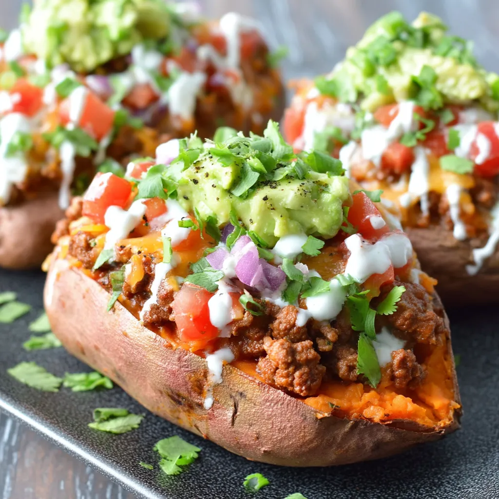 Taco Stuffed Sweet Potatoes