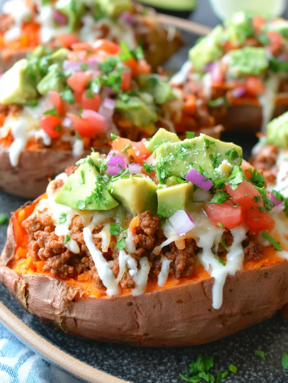 Taco Stuffed Sweet Potatoes