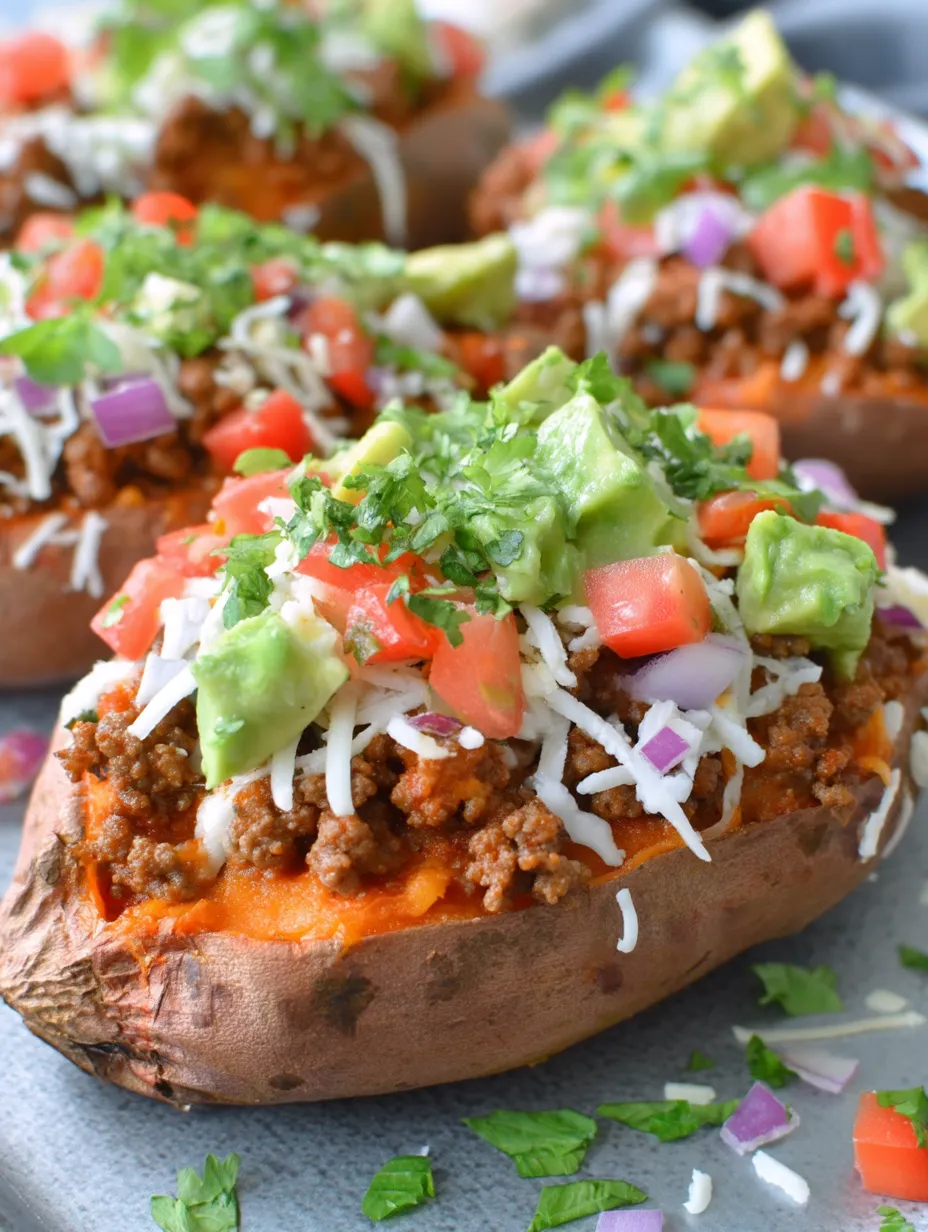 Taco Stuffed Sweet Potatoes