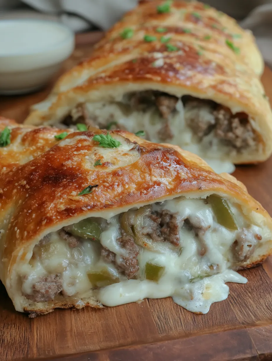 Philly Cheesesteak Stromboli