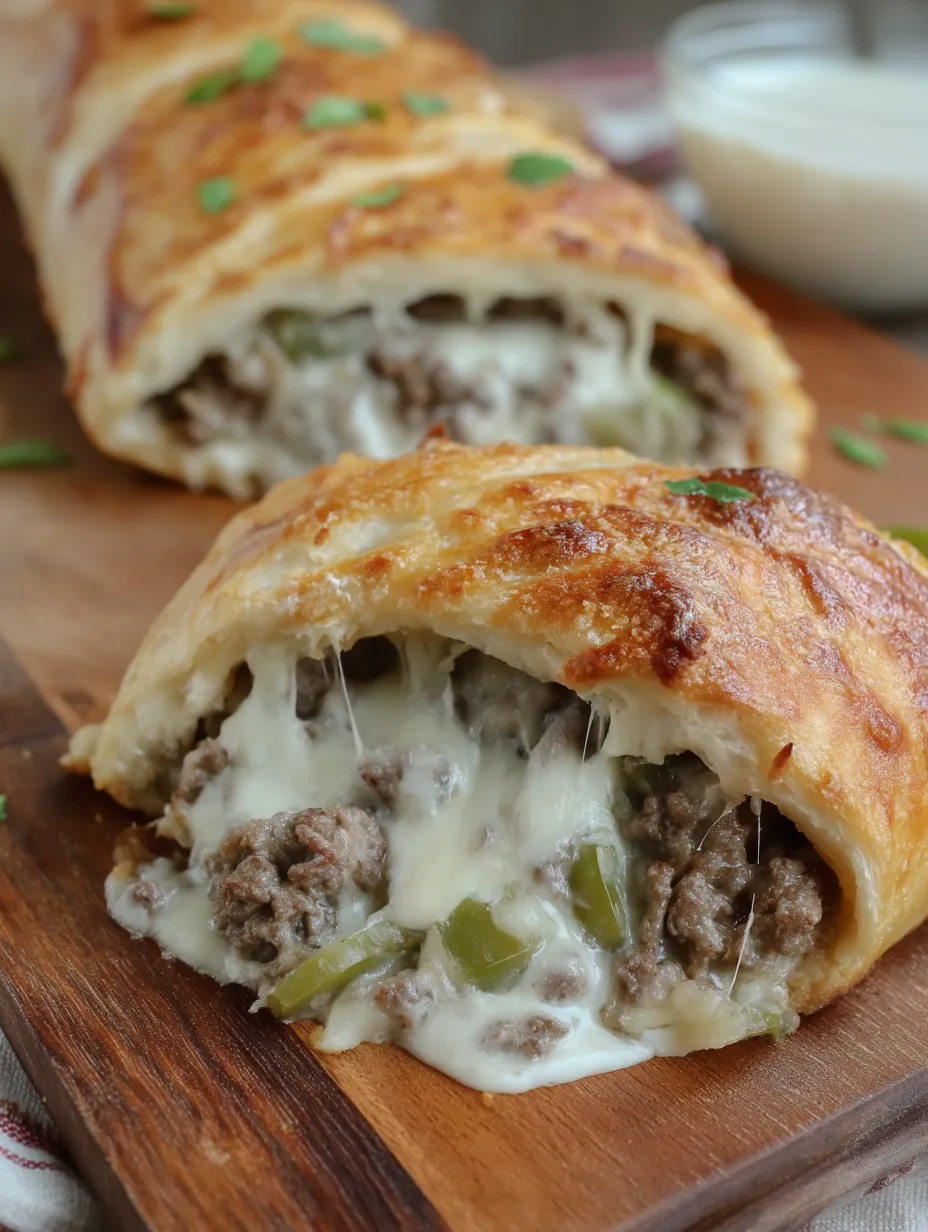 Philly Cheesesteak Stromboli