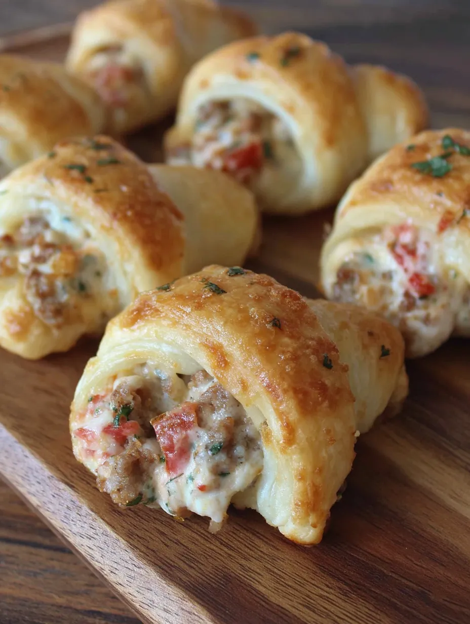 Sausage, Rotel & Cream Cheese Crescent Rolls