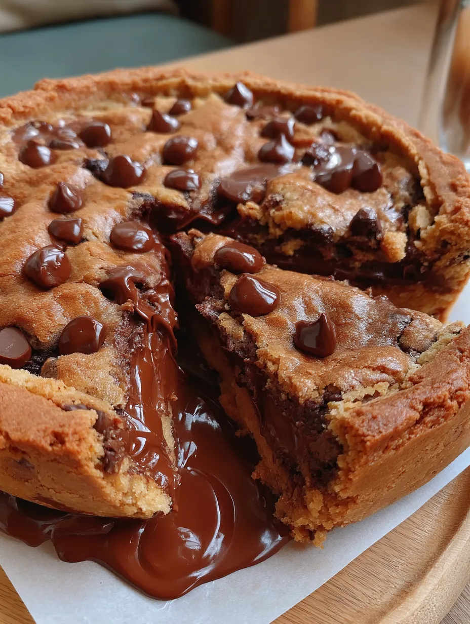 Nutella Stuffed Cookie Pie