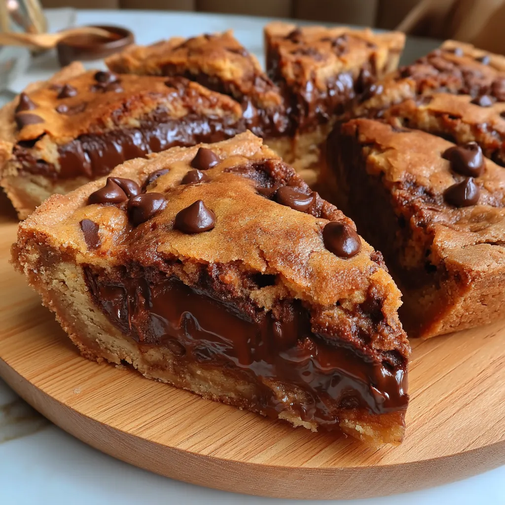 Nutella Stuffed Cookie Pie