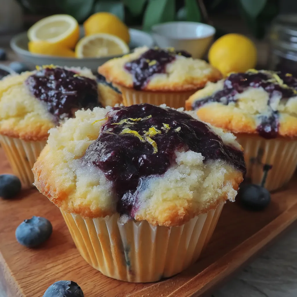Blueberry Jam Muffins
