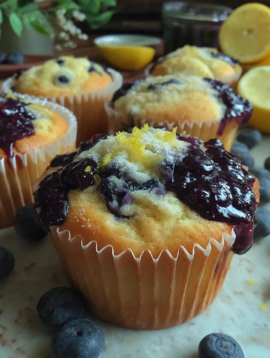 Blueberry Jam Muffins