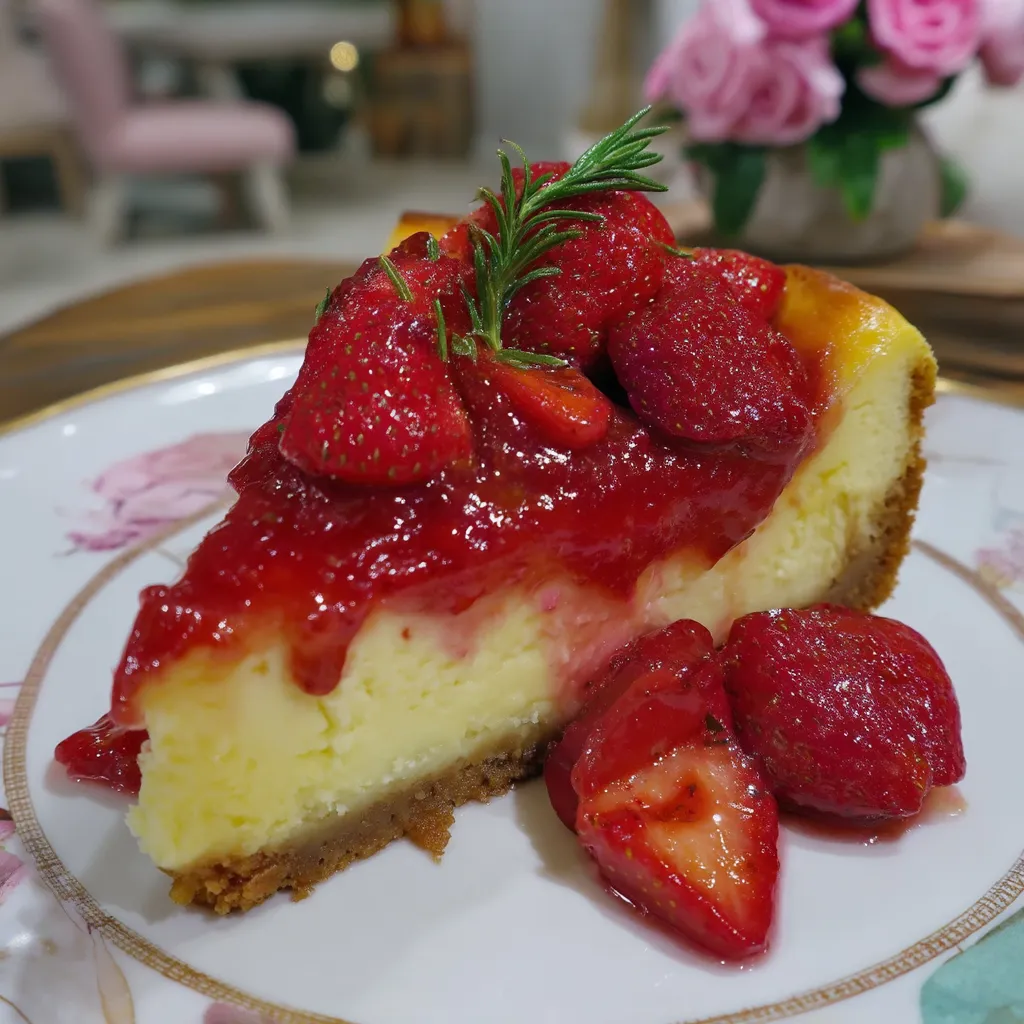Creamy Strawberry Cheesecake