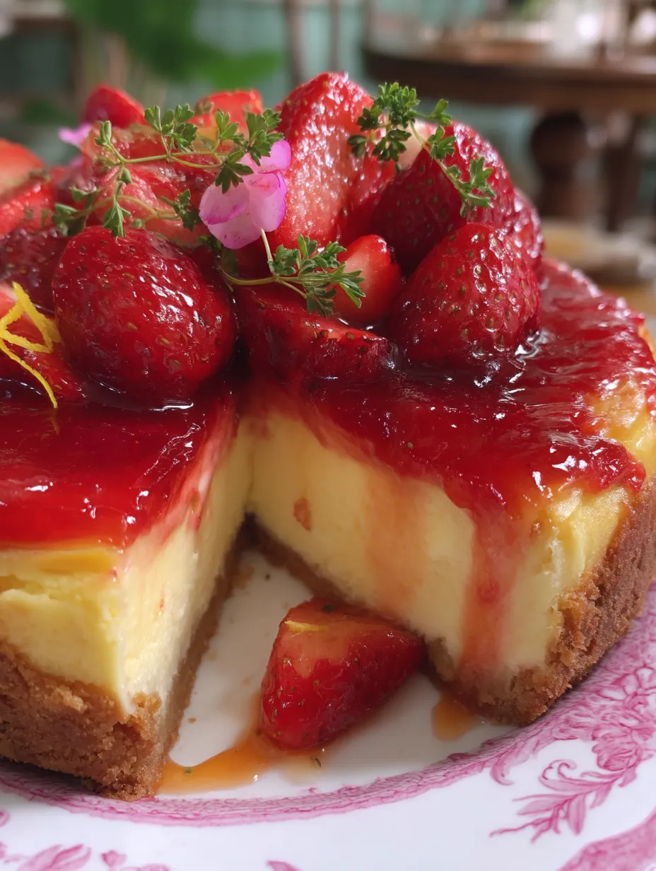 Creamy Strawberry Cheesecake