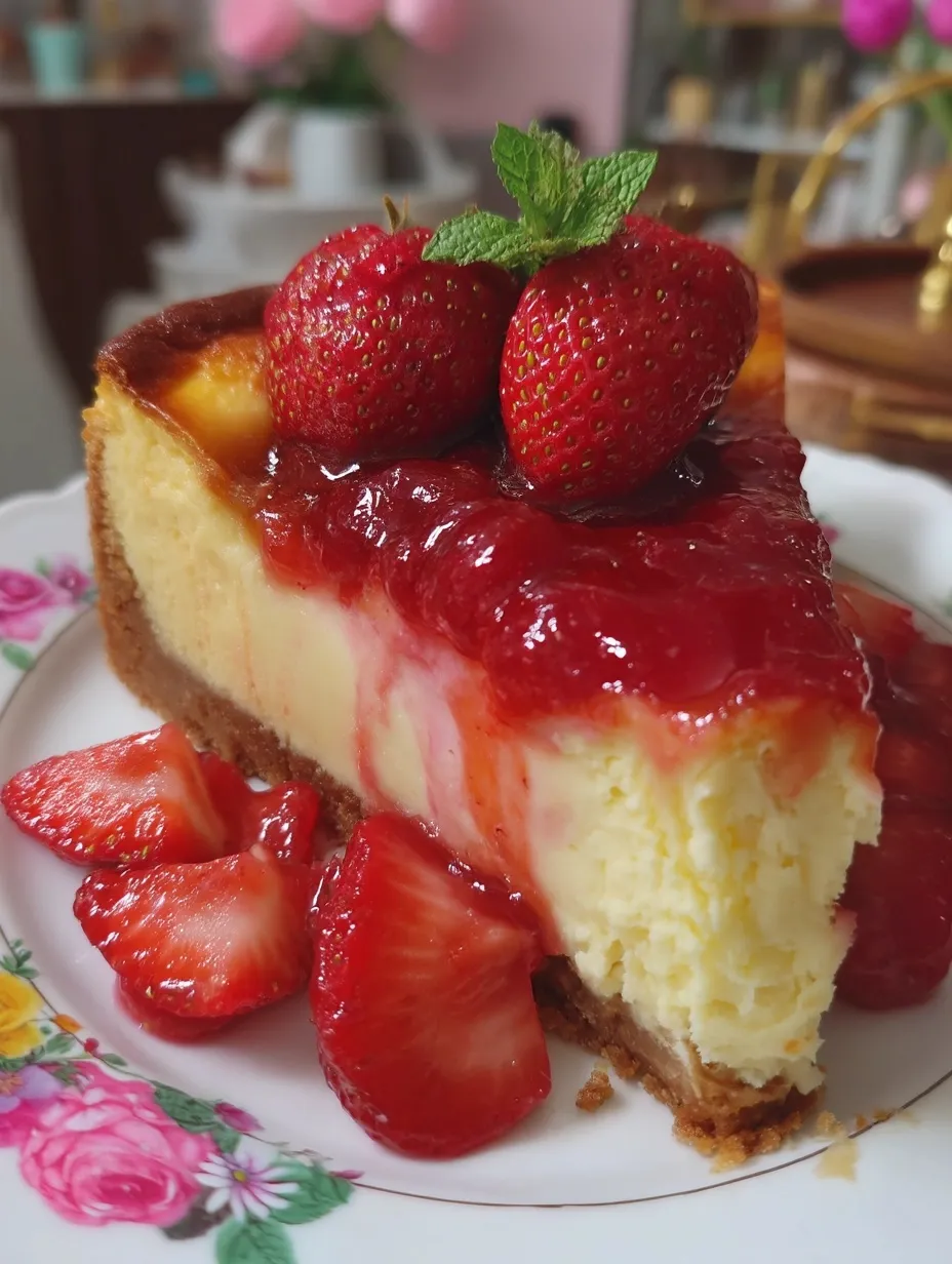 Creamy Strawberry Cheesecake