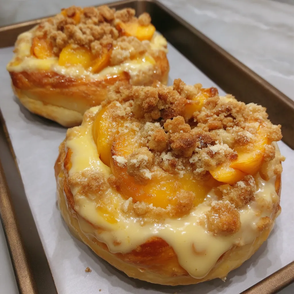 Peach brioche