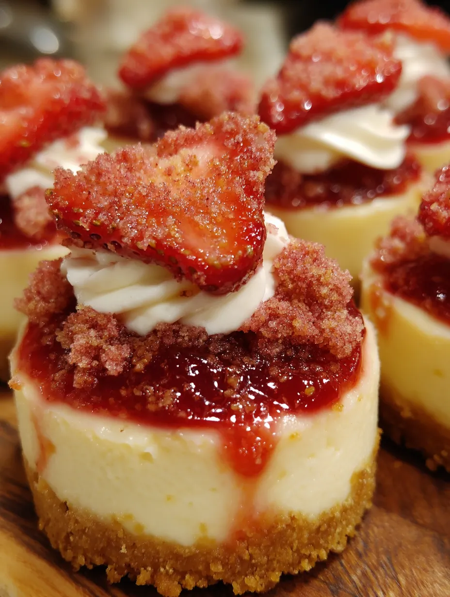 Mini Strawberry Crunch Cheesecake Bites