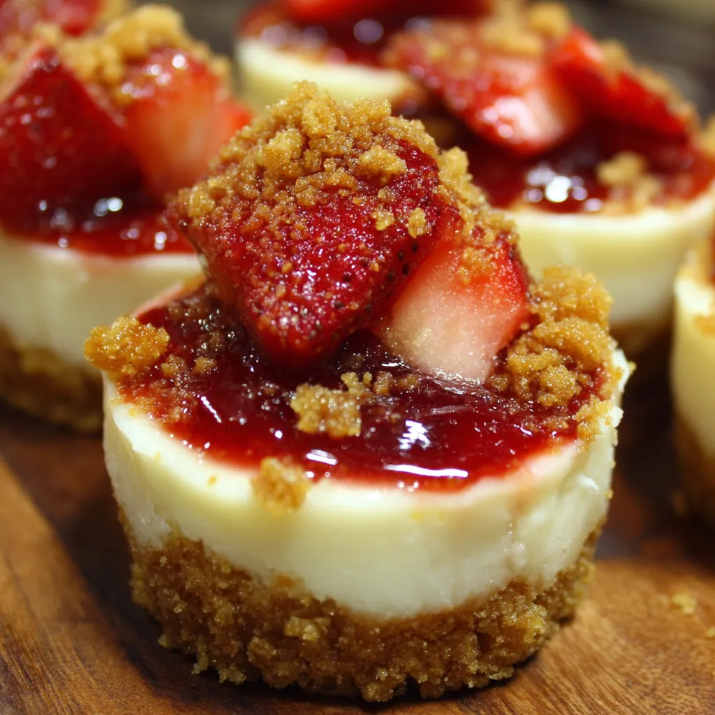 Mini Strawberry Crunch Cheesecake Bites